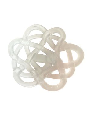 Beautiful White Kosta Boda Art Glass Basket Bowl by Anna Ehrner Sweden